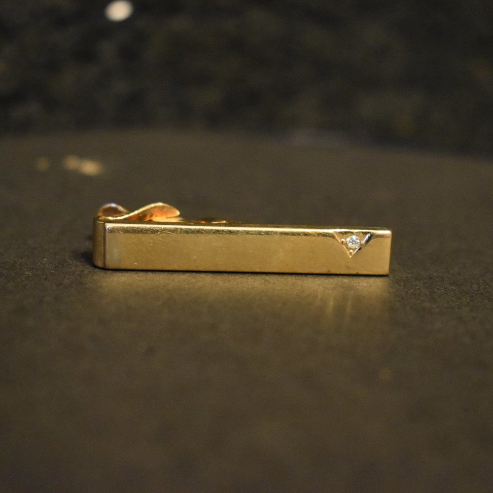 Vintage Swank Gold Tone Tie Bar